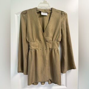 Chic Long Sleeve Olive Dress Sz XS-sm